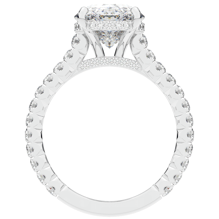 4.70CT.TW OVAL LAB DIAMOND UNDERHALO SOLITAIRE ENGAGEMENT RING