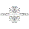 4.70CT.TW OVAL LAB DIAMOND UNDERHALO SOLITAIRE ENGAGEMENT RING