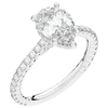 2.50CT.TW PEAR LAB DIAMOND UNDERHALO SOLITAIRE ENGAGEMENT RING