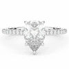 2.50CT.TW PEAR LAB DIAMOND UNDERHALO SOLITAIRE ENGAGEMENT RING