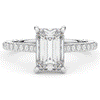 3.50CT.TW EMERALD CUT LAB DIAMOND UNDERHALO SOLITAIRE ENGAGEMENT RING