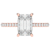 3.50CT.TW EMERALD CUT LAB DIAMOND UNDERHALO SOLITAIRE ENGAGEMENT RING