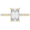 3.50CT.TW EMERALD CUT LAB DIAMOND UNDERHALO SOLITAIRE ENGAGEMENT RING