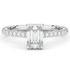 2.10CT.TW EMERALD CUT LAB DIAMOND UNDERHALO SOLITAIRE ENGAGEMENT RING