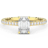 2.10CT.TW EMERALD CUT LAB DIAMOND UNDERHALO SOLITAIRE ENGAGEMENT RING