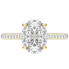 4.00CT.TW OVAL LAB DIAMOND UNDERHALO SOLITAIRE ENGAGEMENT RING