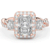 4.70CT.TW RADIANT LAB DIAMOND 3 STONE ENGAGEMENT RING