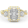 4.70CT.TW RADIANT LAB DIAMOND 3 STONE ENGAGEMENT RING