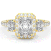 3.20CT.TW RADIANT LAB DIAMOND 3 STONE ENGAGEMENT RING