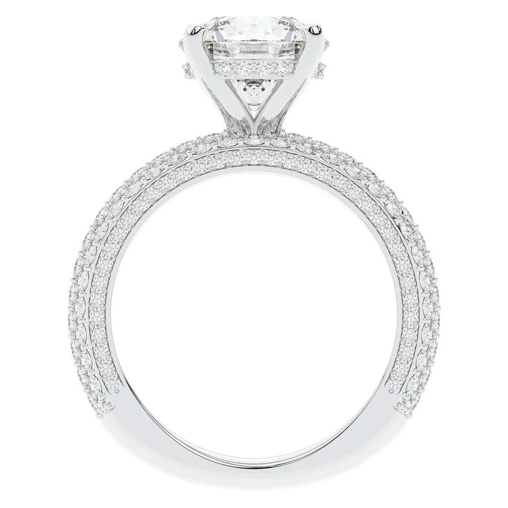 4.80CT.TW ROUND LAB DIAMOND UNDERHALO ENGAGEMENT RING