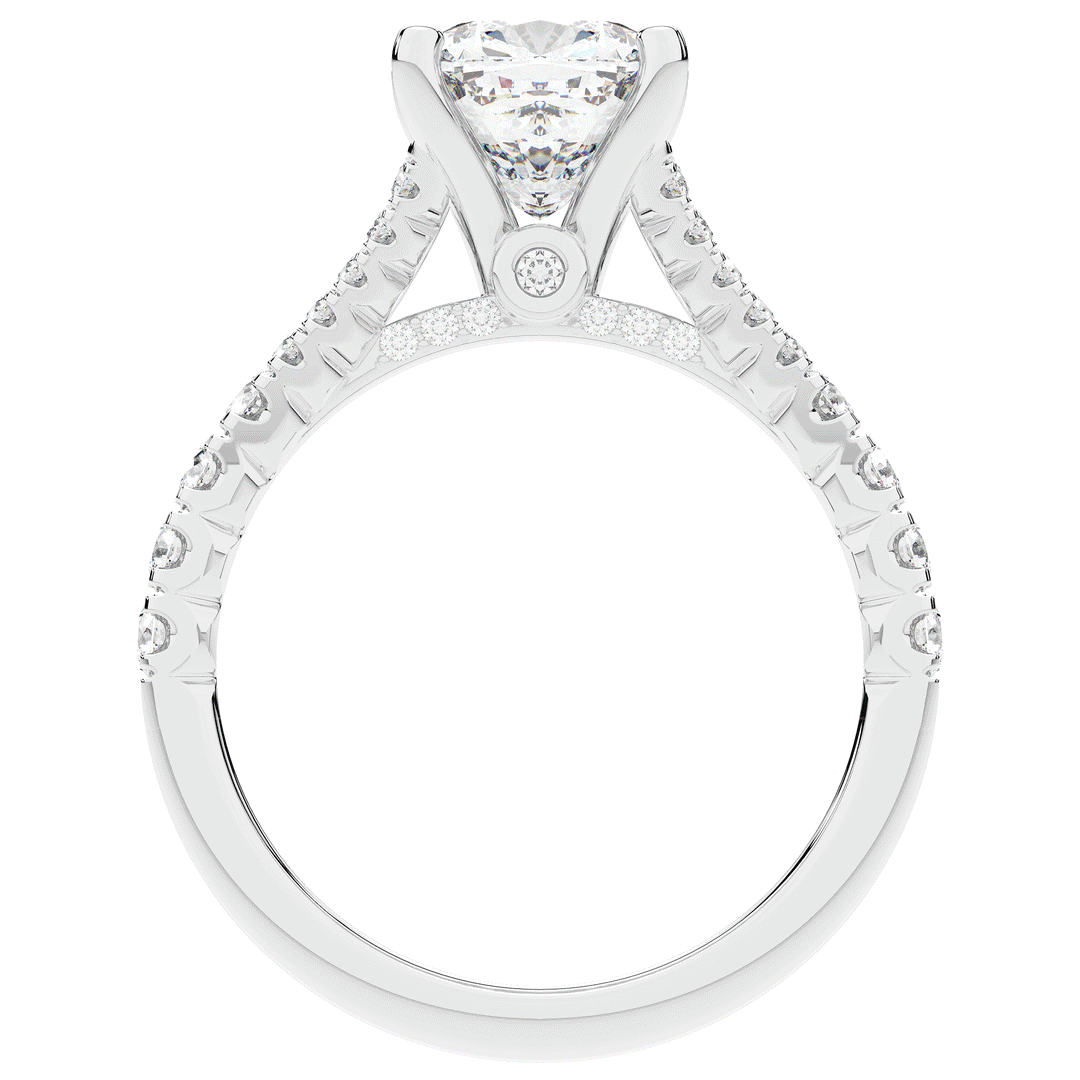 2.45CT.TW CUSHION LAB DIAMOND ENGAGEMENT RING