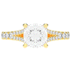 2.45CT.TW CUSHION LAB DIAMOND ENGAGEMENT RING