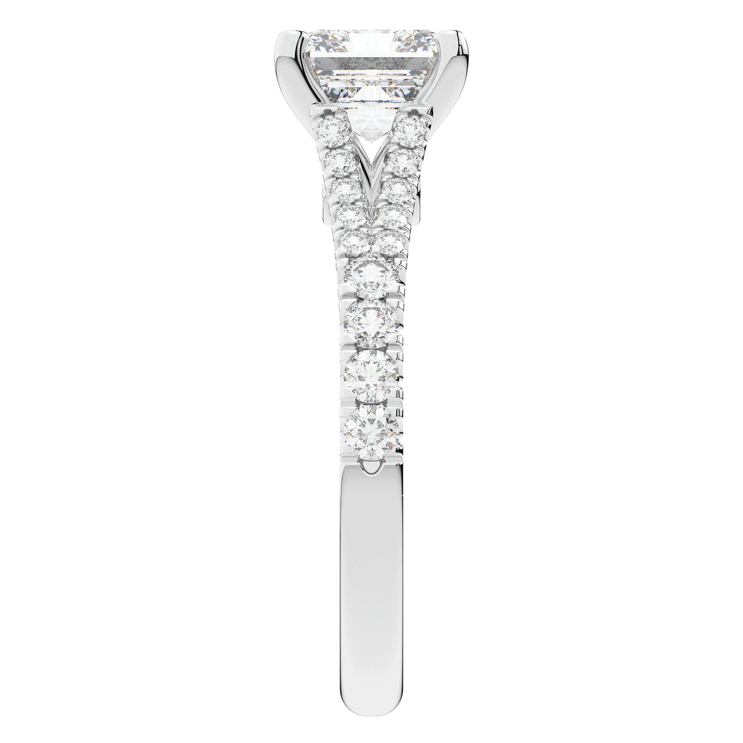 2.45CT.TW ASSCHER LAB DIAMOND ENGAGEMENT RING