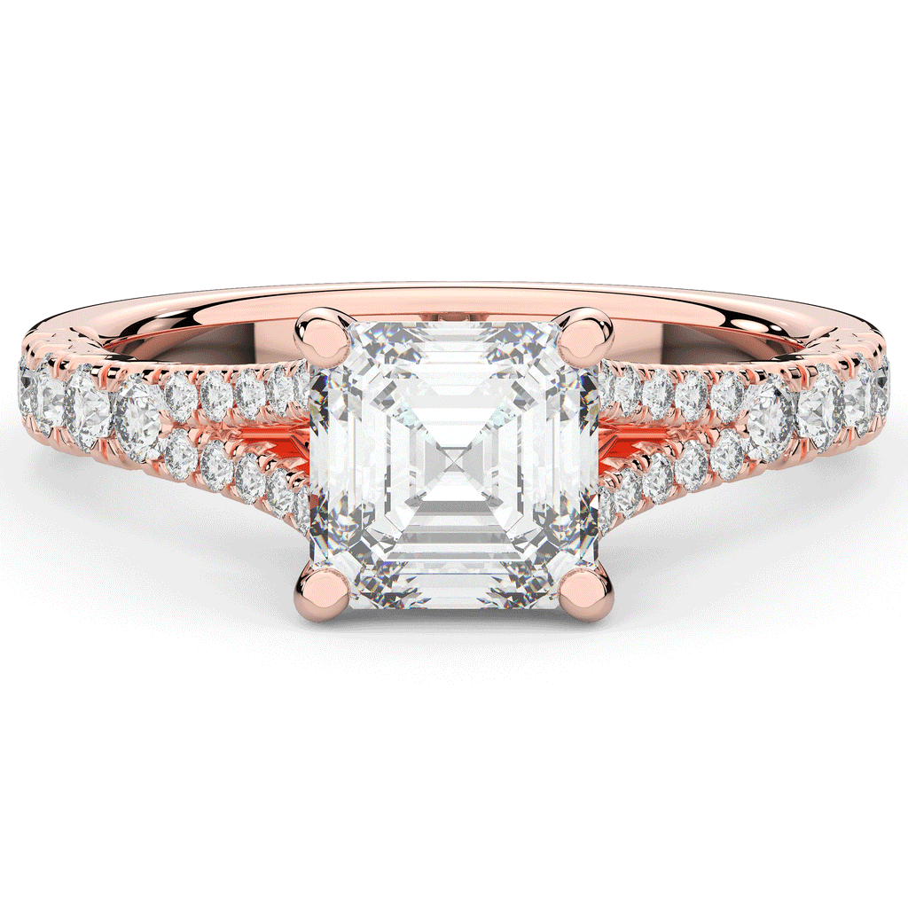 2.45CT.TW ASSCHER LAB DIAMOND ENGAGEMENT RING