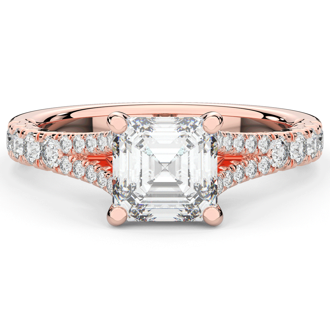 2.45CT.TW ASSCHER LAB DIAMOND ENGAGEMENT RING