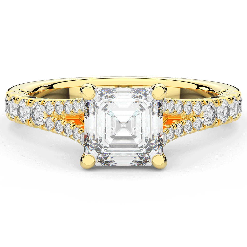 2.45CT.TW ASSCHER LAB DIAMOND ENGAGEMENT RING