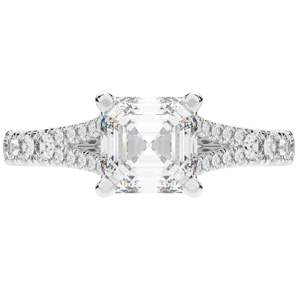 2.45CT.TW ASSCHER LAB DIAMOND ENGAGEMENT RING