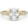 3.45CT.TW CUSHION LAB DIAMOND ENGAGEMENT RING