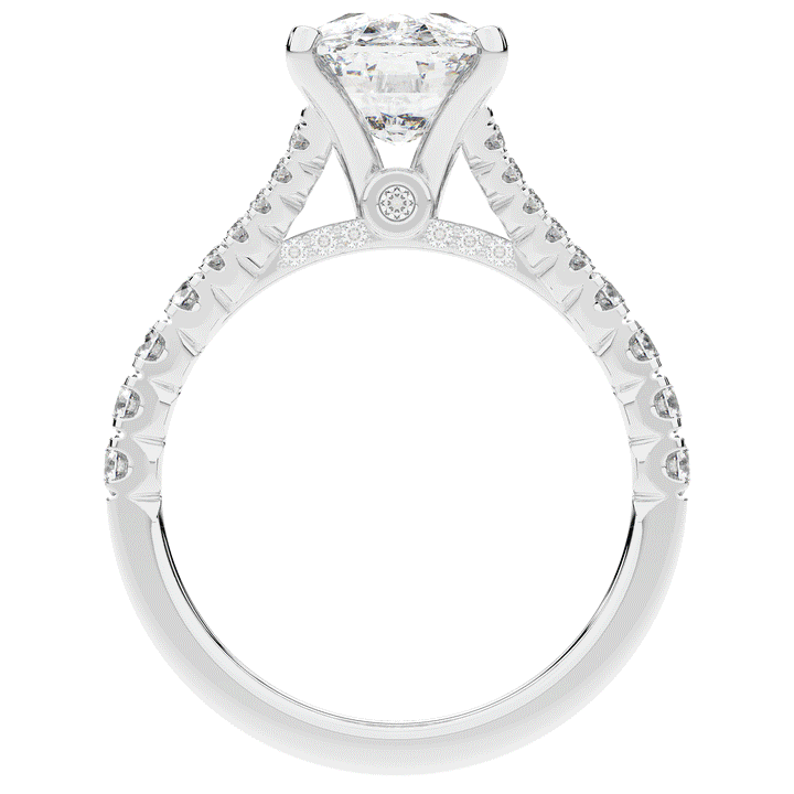 3.45CT.TW CUSHION LAB DIAMOND ENGAGEMENT RING