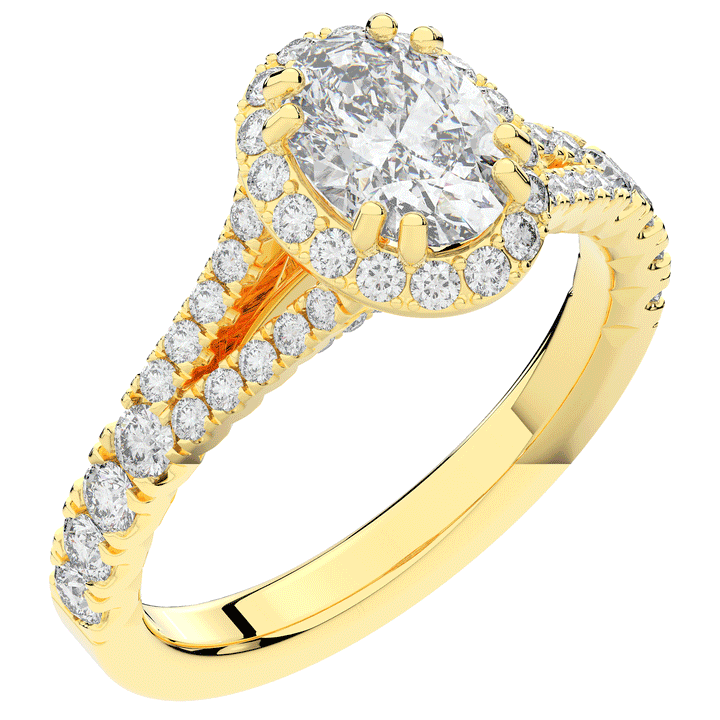 1.60CT.TW OVAL LAB DIAMOND ENGAGEMENT RING