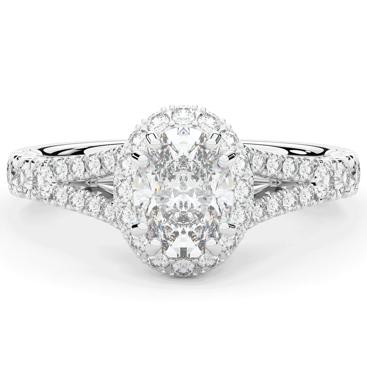 1.60CT.TW OVAL LAB DIAMOND ENGAGEMENT RING