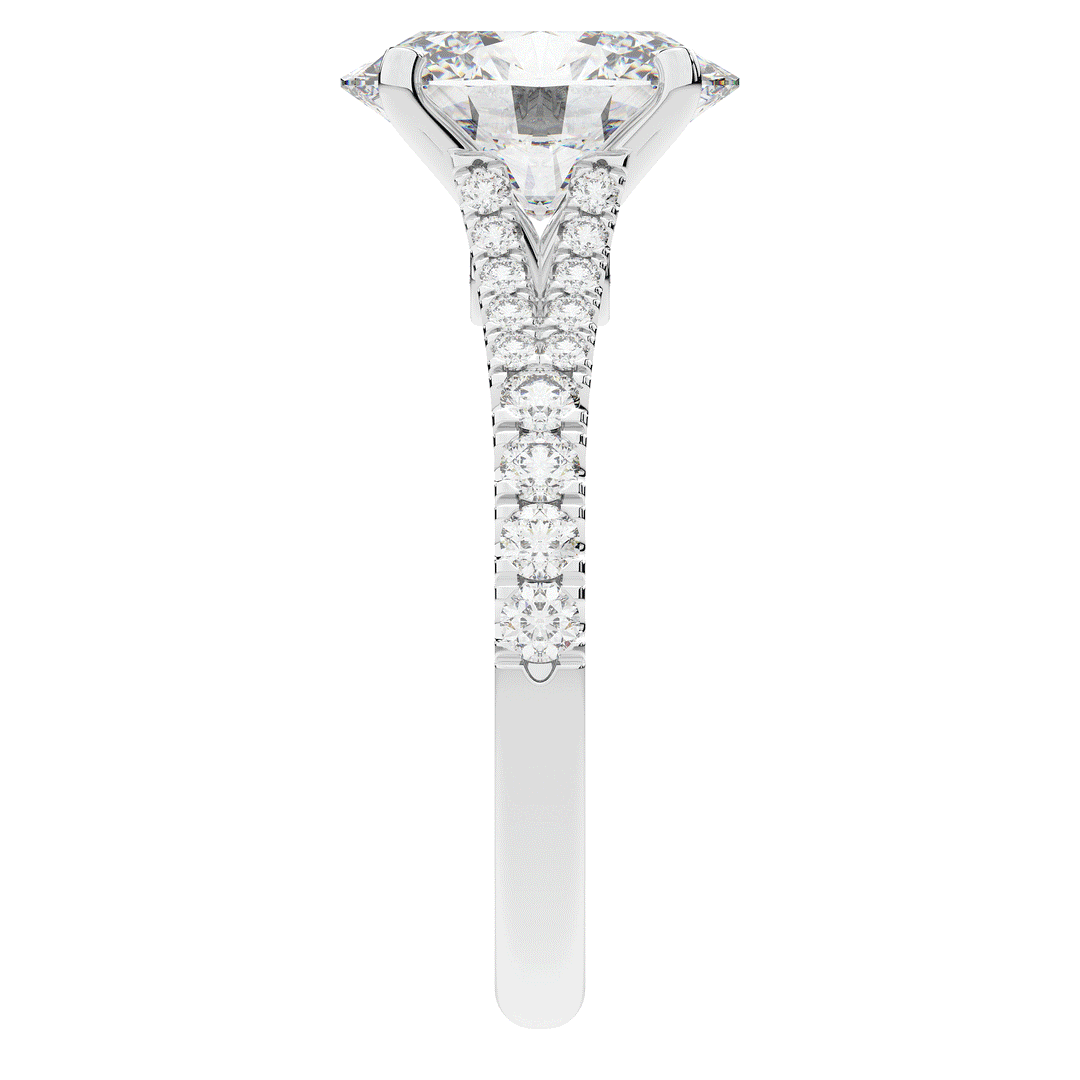 3.45CT.TW OVAL LAB DIAMOND ENGAGEMENT RING