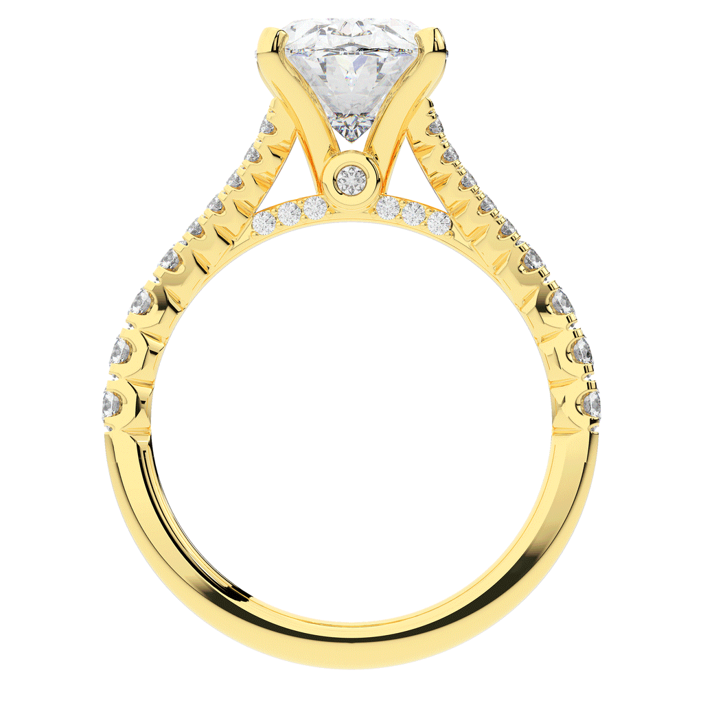 3.45CT.TW OVAL LAB DIAMOND ENGAGEMENT RING