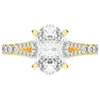 3.45CT.TW OVAL LAB DIAMOND ENGAGEMENT RING