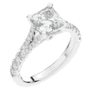 2.45CT.TW PRINCESS LAB DIAMOND ENGAGEMENT RING