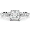 2.45CT.TW PRINCESS LAB DIAMOND ENGAGEMENT RING