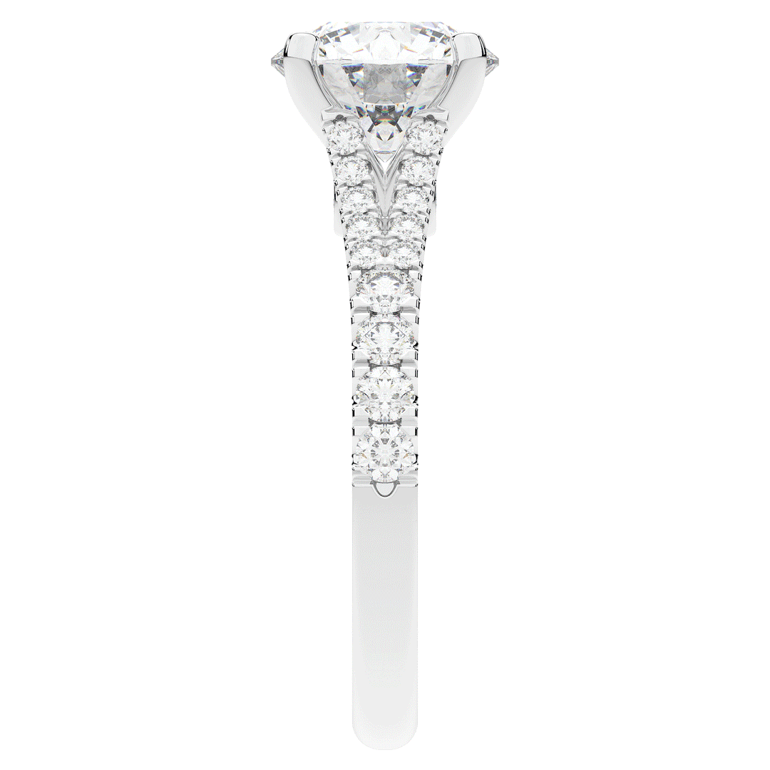 2.45CT.TW ROUND LAB DIAMOND ENGAGEMENT RING