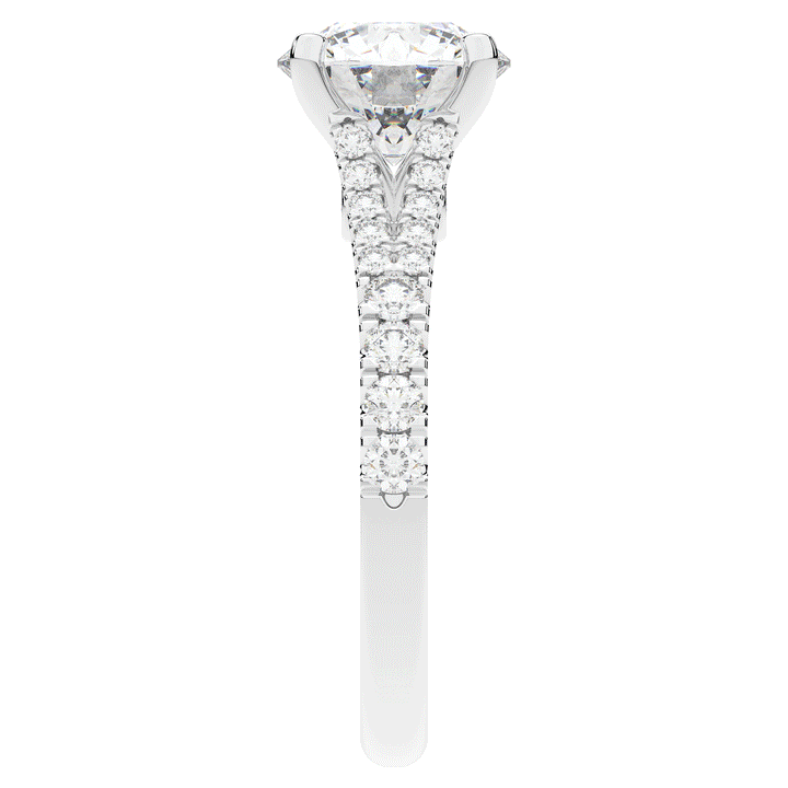 2.45CT.TW ROUND LAB DIAMOND ENGAGEMENT RING