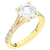 2.45CT.TW ROUND LAB DIAMOND ENGAGEMENT RING