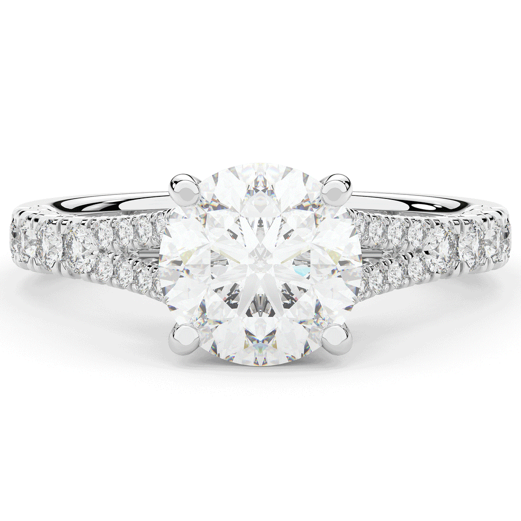 2.45CT.TW ROUND LAB DIAMOND ENGAGEMENT RING