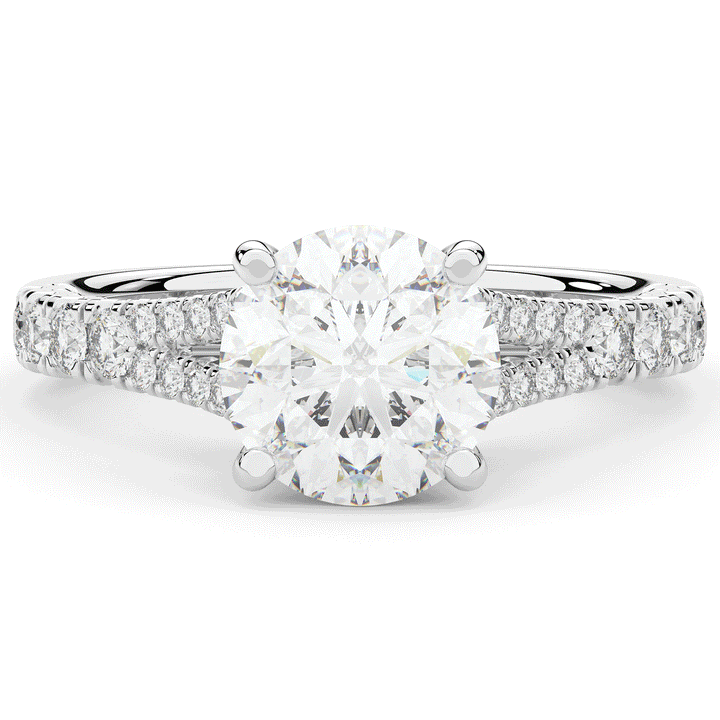 2.45CT.TW ROUND LAB DIAMOND ENGAGEMENT RING