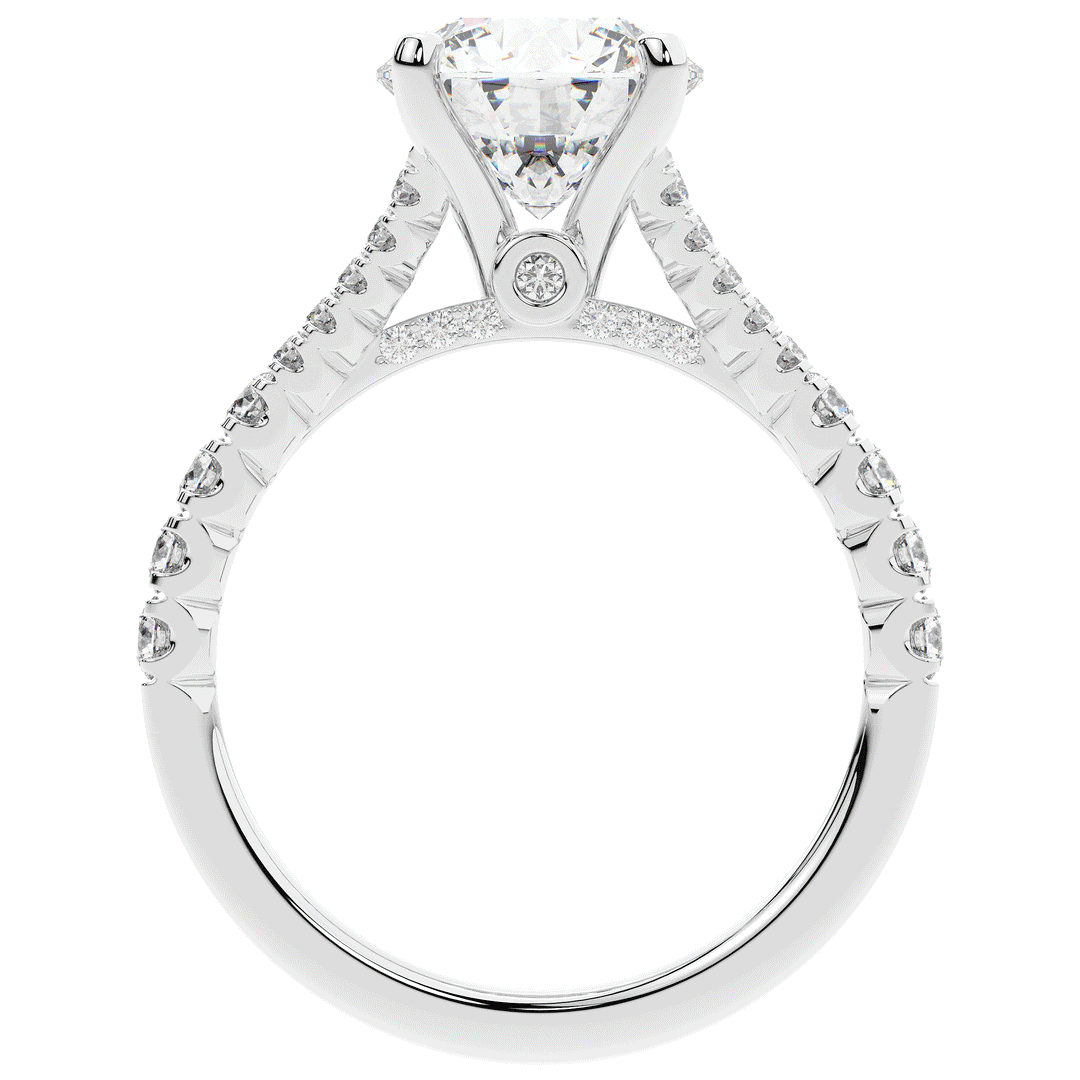 2.45CT.TW ROUND LAB DIAMOND ENGAGEMENT RING