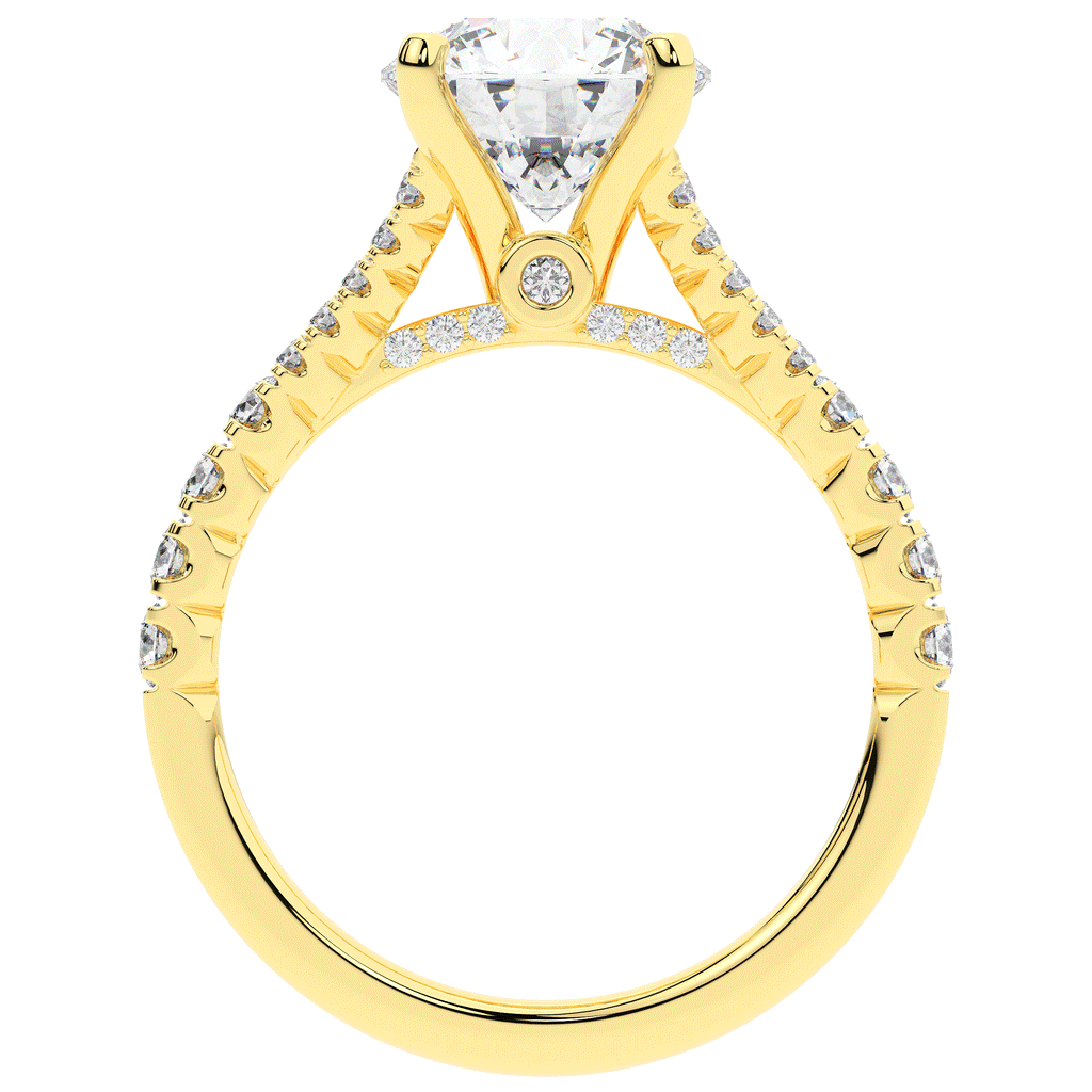 2.45CT.TW ROUND LAB DIAMOND ENGAGEMENT RING