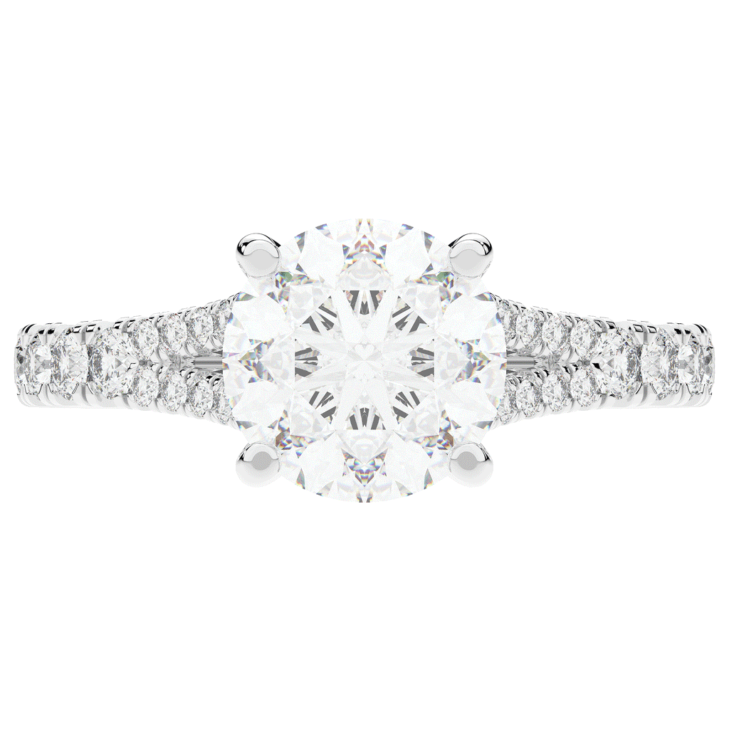 2.45CT.TW ROUND LAB DIAMOND ENGAGEMENT RING