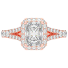 2.60CT.TW RADIANT LAB DIAMOND SPLIT SHANK HALO ENGAGEMENT RING