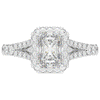 2.60CT.TW RADIANT LAB DIAMOND SPLIT SHANK HALO ENGAGEMENT RING