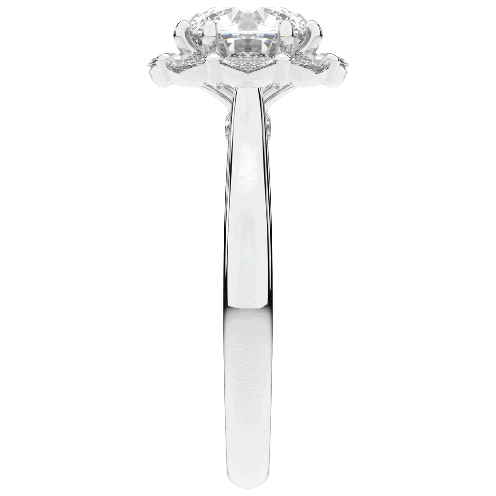 2.40CT.TW ROUND LAB DIAMOND HALO ENGAGEMENT RING