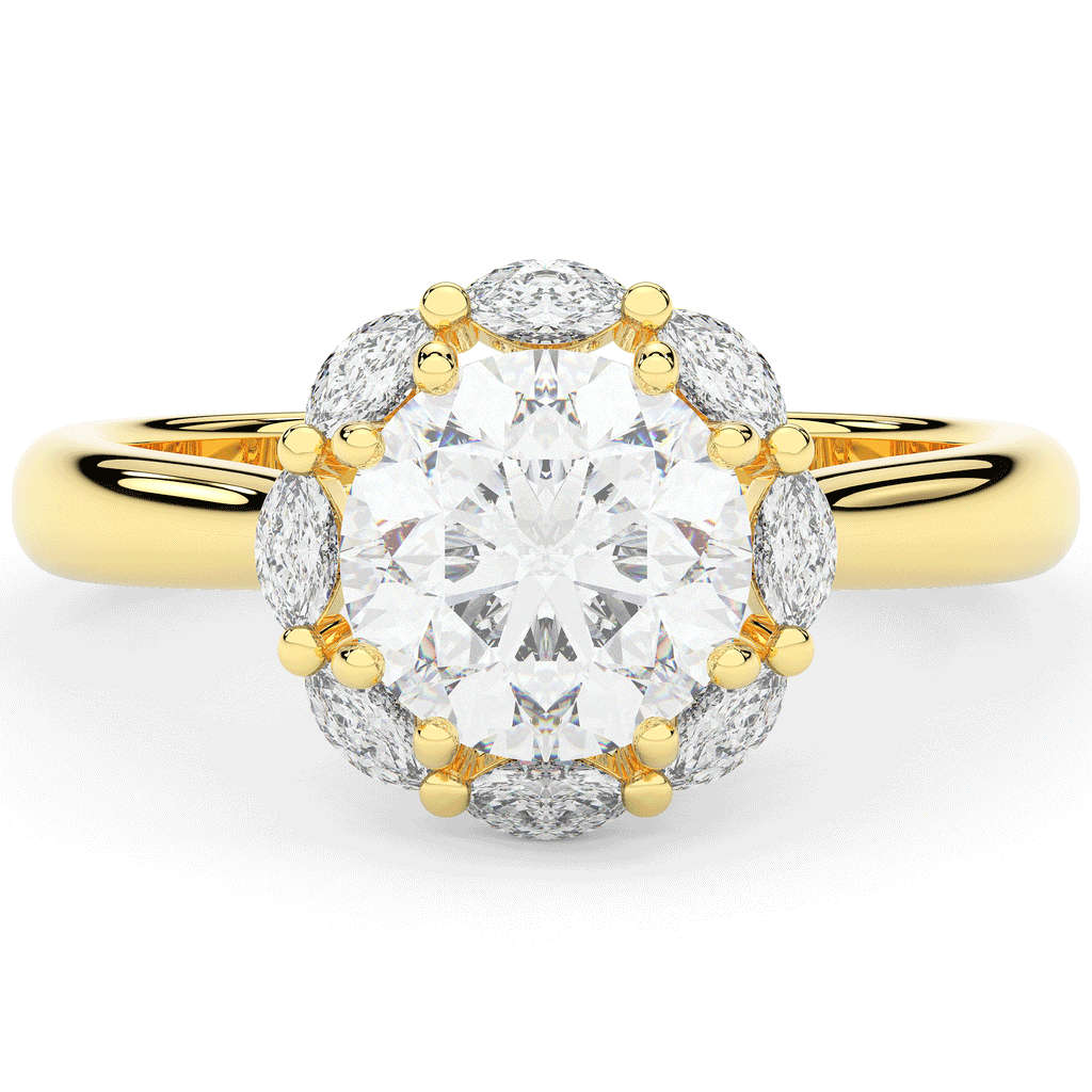 2.40CT.TW ROUND LAB DIAMOND HALO ENGAGEMENT RING