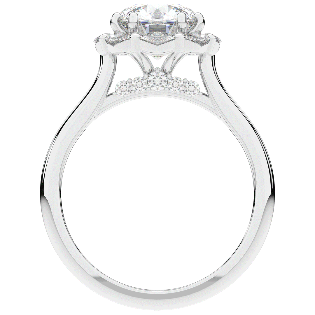 2.40CT.TW ROUND LAB DIAMOND HALO ENGAGEMENT RING