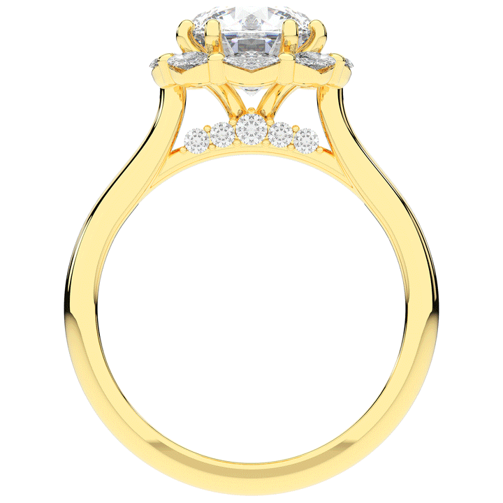 2.40CT.TW ROUND LAB DIAMOND HALO ENGAGEMENT RING