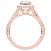 1.60CT.TW ROUND LAB DIAMOND HALO TWIST ENGAGEMENT RING