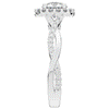 1.35CT.TW ROUND LAB DIAMOND HALO TWIST BAND ENGAGEMENT RING