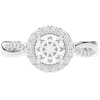 1.35CT.TW ROUND LAB DIAMOND HALO TWIST BAND ENGAGEMENT RING