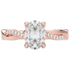 1.70CT.TW OVAL LAB DIAMOND TWIST BAND ENGAGEMENT RING