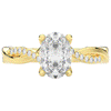 1.70CT.TW OVAL LAB DIAMOND TWIST BAND ENGAGEMENT RING