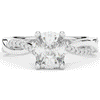 1.70CT.TW CUSHION LAB DIAMOND TWIST BAND ENGAGEMENT RING